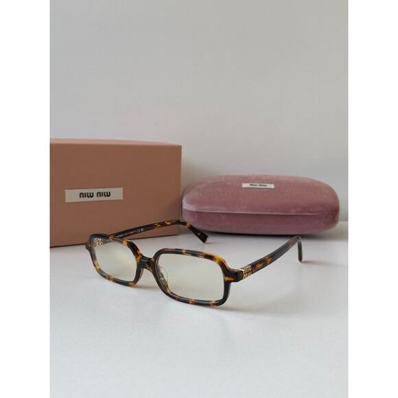 NEW Miu Miu MU11ZS Havana Brown Bluelight Sunglasses $518 main image 4